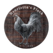 Aangepaste Heirloom Rooster Boerderij Snijplank (Voorkant)