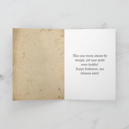 Aangepaste Heks Pet Schedel Sterren Pompoenen Hall Kaart (Binnen)