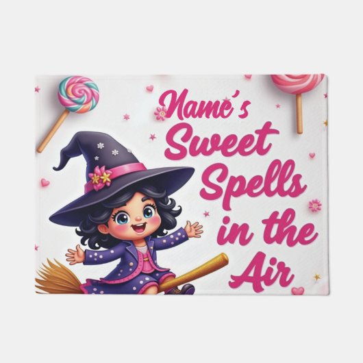 Aangepaste Heks & Snoep Sky Welkomstmat voor Front Deurmat (Voorkant)