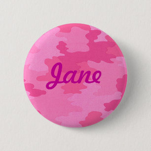 Aangepaste Helder Roze Camouflage Button