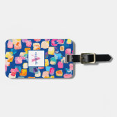 Aangepaste, heldere Abstracte naambagage Bagagelabel (Voorkant horizontaal)