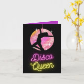 aangepaste heldere disco-koningin vibrerend diva-a kaart (Gele Bloem)