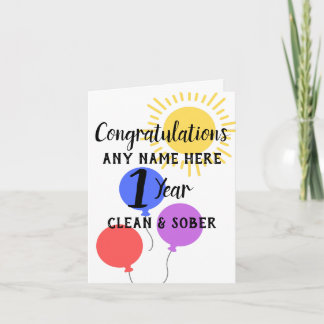 Aangepaste heldere kleuren voor Clean and Sober Ca Kaart
