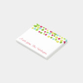 Aangepaste, heldere Stippen Post It Notes (Schuin)