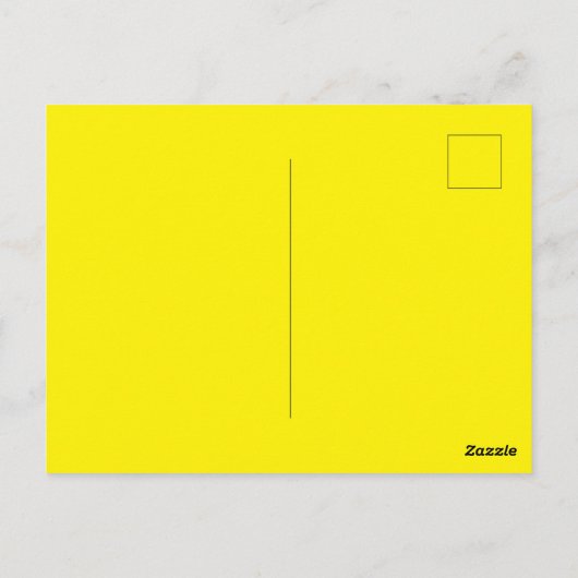 Aangepaste Heldergele Afbeelding-Perfecte Standaar Briefkaart (Achterkant)