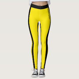 Aangepaste heldergele en zwarte strepen Leggings