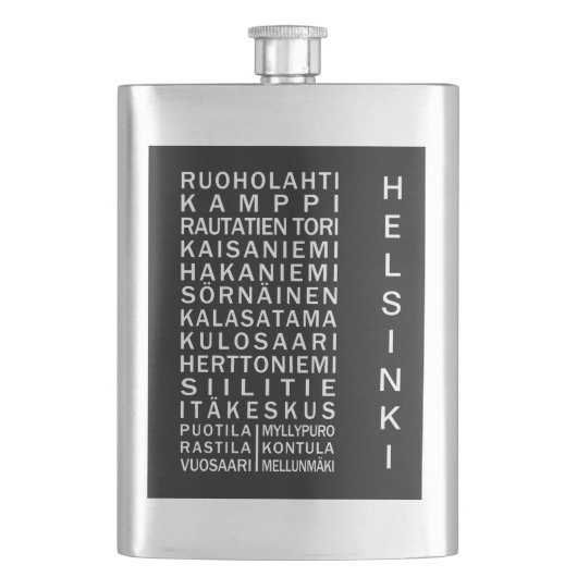 Aangepaste Helsinki Metro Scroll-kolf Flacon (Voorkant)