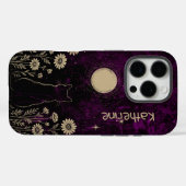 Aangepaste Hemelkat Bloemig Paars Case-Mate iPhone Case (Achterkant (horizontaal))