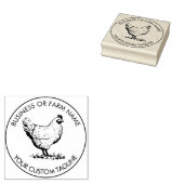 Aangepaste  Hen Land Boerderij Naam & Adres Rubberstempel (Gestempeld)