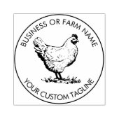 Aangepaste  Hen Land Boerderij Naam & Adres Rubberstempel (Afrduk)