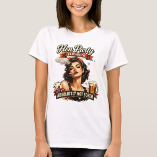 Aangepaste Hen / vrijgezellenfeest Grappig Drinken T-shirt