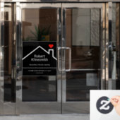 Aangepaste heraltor raamsticker (Kantoordeur)