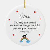 Aangepaste herdenking voor Labrador-hond Keramisch Ornament (Achterkant)