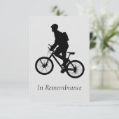 Aangepaste herdenkingsservice mountainbiker kaart (Staand voorkant)