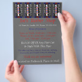 Aangepaste herenkapper / Reclame / Flyer (Hand)