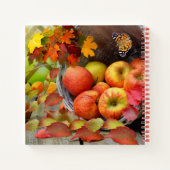Aangepaste Herfst Apple Basket - tekst Notitieboek (Achterkant)
