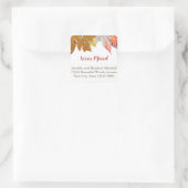 Aangepaste herfst bladeren bewegende aankondiging vierkante sticker (Tas)