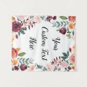 Aangepaste herfst bruiloft receptie foto booth her wandkleed (Voorkant (horizontaal))