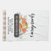 Aangepaste Herfst Decor Oma's pompoen Patch Theedoek (Horizontaal)