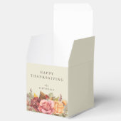 Aangepaste Herfst Floral Border Thanksgiving Bedankdoosjes (Geopend)