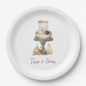 Aangepaste herfst Layer Cake Papieren Bordje (Voorkant)