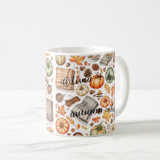 Aangepaste Herfst Mok – Hoodie Vibes (Voorkant rechts)