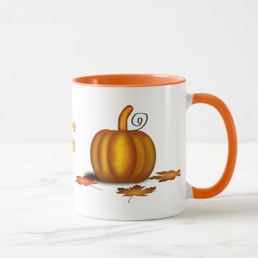 Aangepaste Herfst Mok met pompoenen (Rechts)
