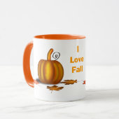 Aangepaste Herfst Mok met pompoenen (Voorkant links)