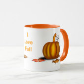 Aangepaste Herfst Mok met pompoenen (Voorkant rechts)