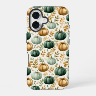 Aangepaste Herfst Pompoen Foto Lijst iPhone 16 Hoesje