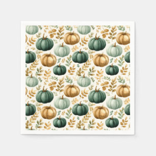 Aangepaste Herfst Pompoen Foto Lijst Servet