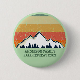 Aangepaste Herfst Retreat Sunset Mountain Party Ronde Button 5,7 Cm