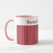 Aangepaste herfst roze gezellige winter | Knuffels Mok (Links)