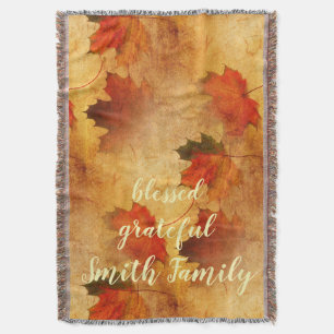 Aangepaste herfst Thanksgiving vakantie Deken