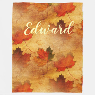 Aangepaste herfst Thanksgiving vakantie Fleece Deken