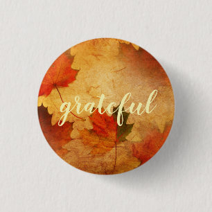 Aangepaste herfst Thanksgiving vakantie Ronde Button 3,2 Cm