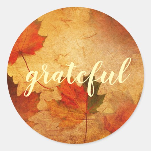 Aangepaste herfst Thanksgiving vakantie Ronde Sticker (Voorkant)