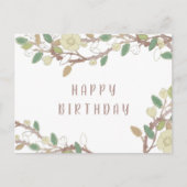 Aangepaste Herfst Tree Branch Happy Birthday Postc Briefkaart (Voorkant)