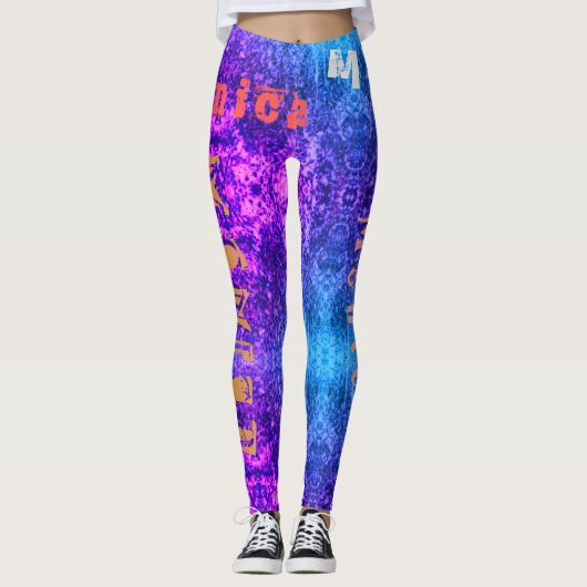 Aangepaste herhalende naam Unisex-Leggings Leggings (Voorkant)