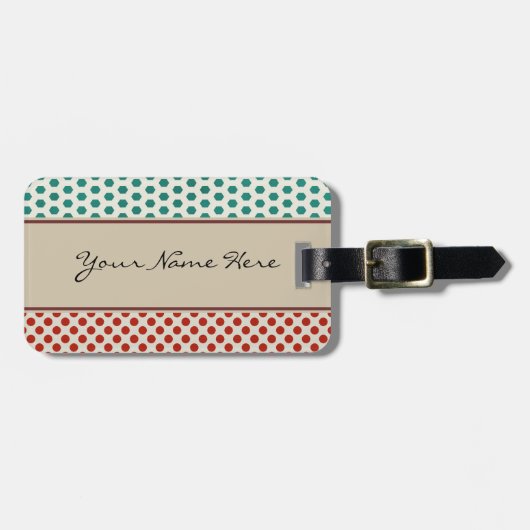 Aangepaste herhalingshexagons en poolpunt bagagelabel (Voorkant horizontaal)