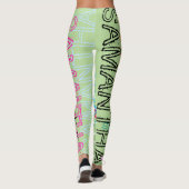 Aangepaste herhalingsnaam 8 letters Leggings (Achterkant)