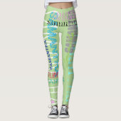 Aangepaste herhalingsnaam 8 letters Leggings (Voorkant)