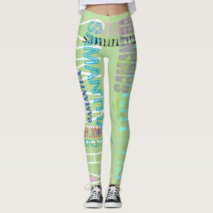 Aangepaste herhalingsnaam 8 letters Leggings