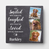 Aangepaste herinnering 3 foto huisdier hond herden fotoplaat (Voorkant)