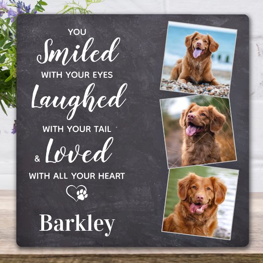 Aangepaste herinnering 3 foto huisdier hond herden fotoplaat