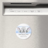 Aangepaste herinnering | Angel Wings en Clouds Magneet (Insitu (Vaatwasser))