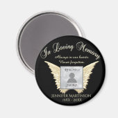 Aangepaste herinnering | Angel Wings Voeg foto toe Magneet (Voorkant / Achterkant)