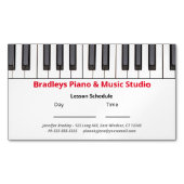 Aangepaste herinnering voor piano-les magnetisch visitekaartje (Voorkant)