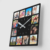 Aangepaste herinneringen voor Photo Collage Keepom Vierkante Klok (Hoek)