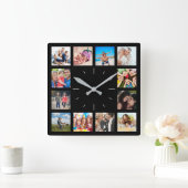 Aangepaste herinneringen voor Photo Collage Keepom Vierkante Klok (Huis)